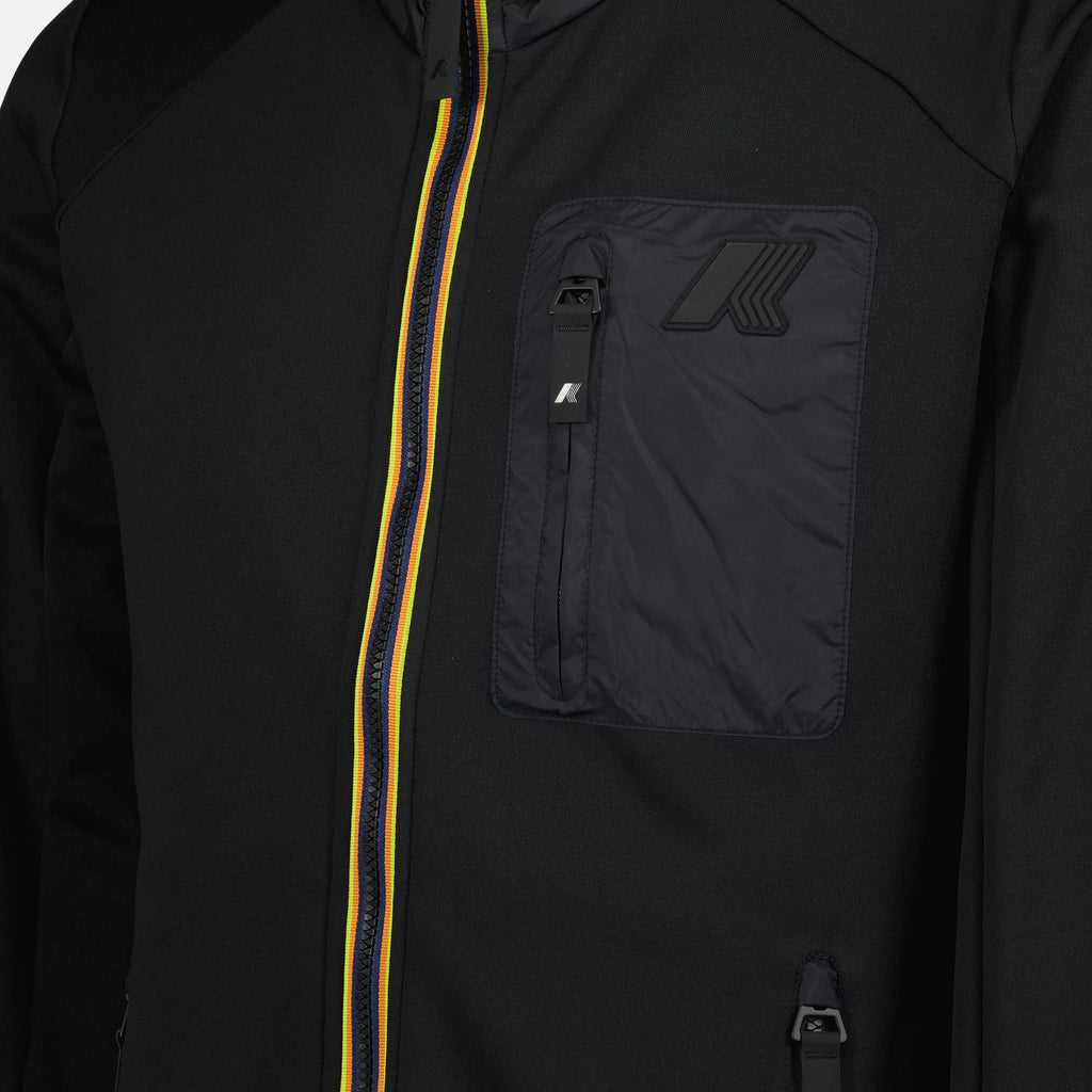 K-Way ski jacket, Lecrey jacket, black ski coat, winter outerwear, stylish ski apparel