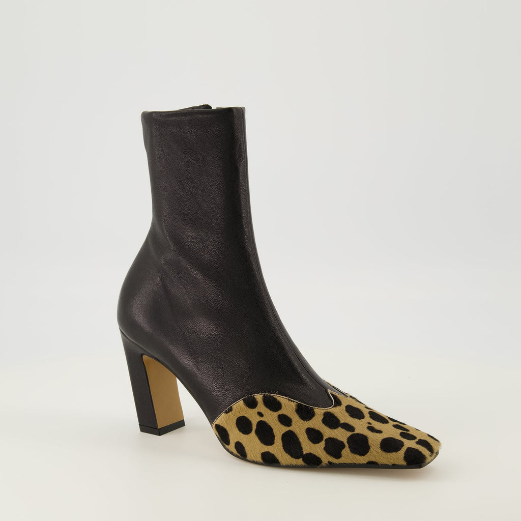 Khaite boots, ankle boots, leopard print, black boots, Fall Winter 2025