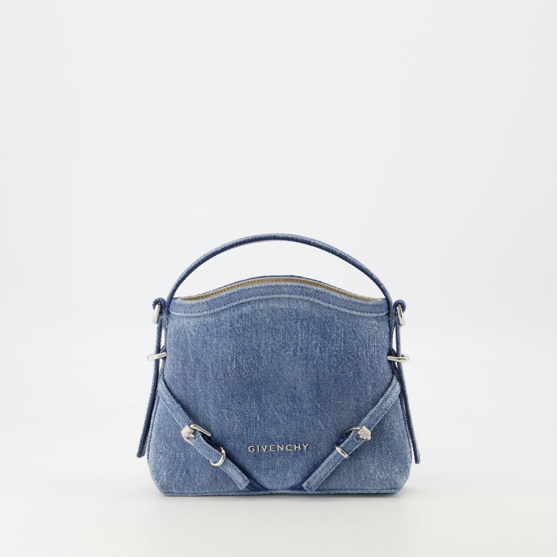 Givenchy Sac Voyou, denim bag, designer accessories, luxury handbags, blue cotton bag