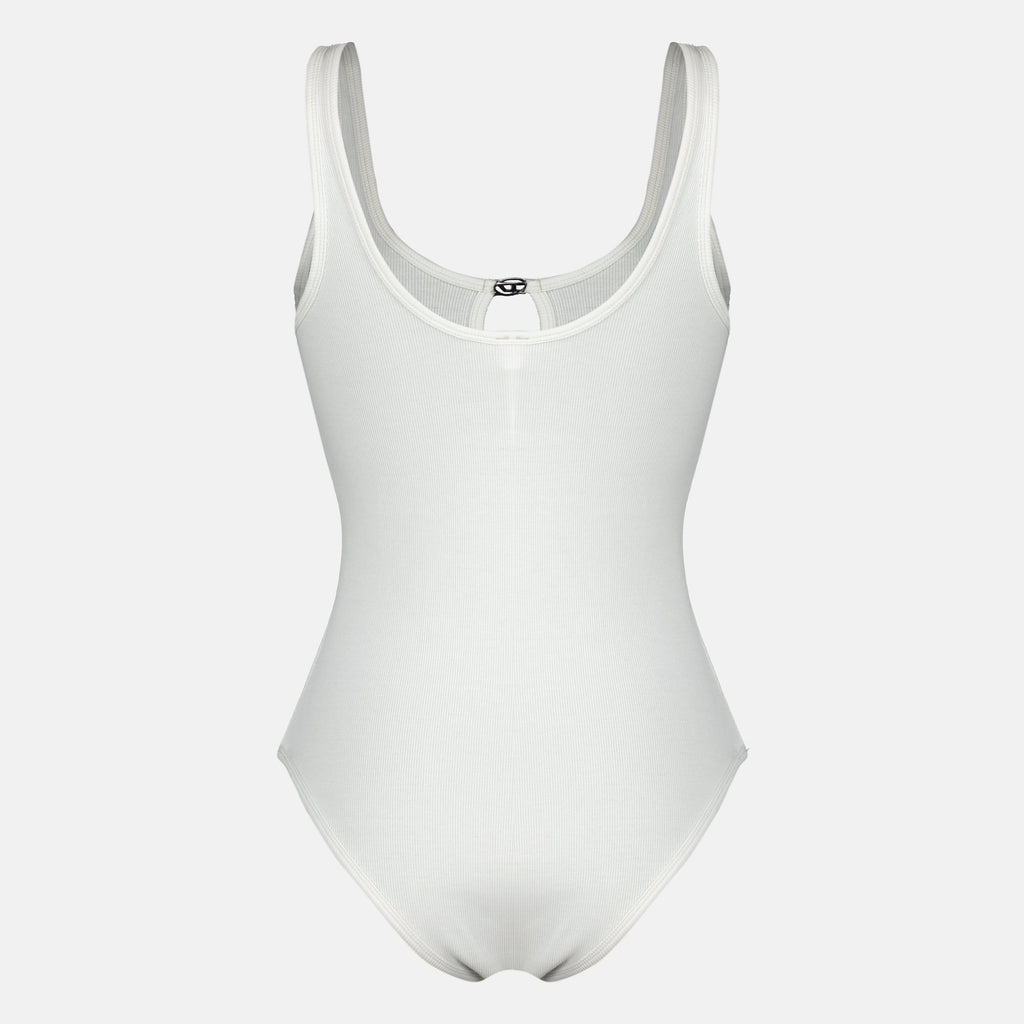 Image of Maura Black Cotton Bodysuit by Diesel for Women - Season Spring-Summer 2026 - Back View