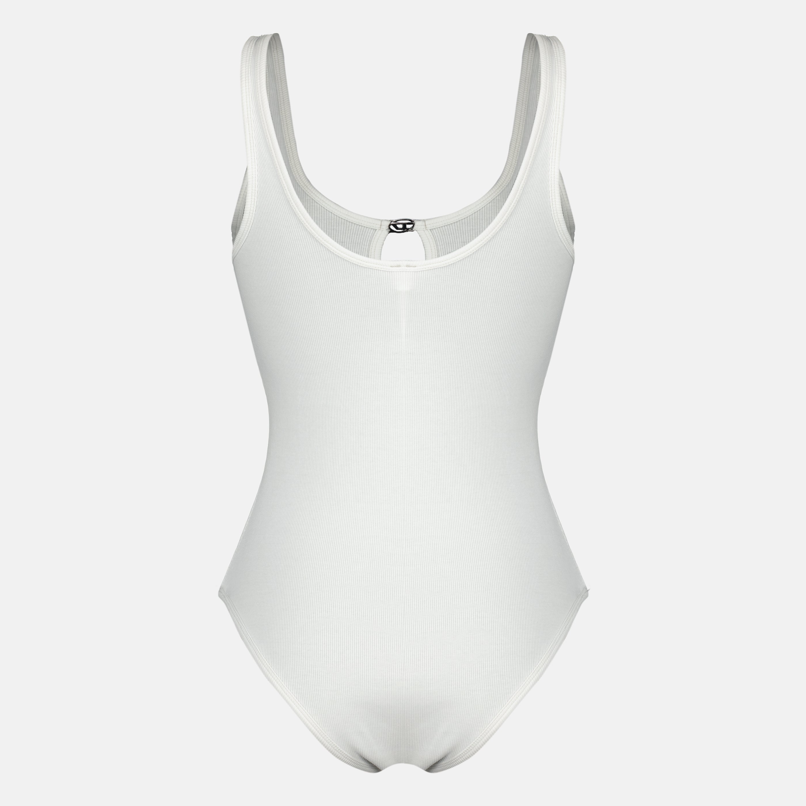 Image of Maura Black Cotton Bodysuit by Diesel for Women - Season Spring-Summer 2026 - Back View