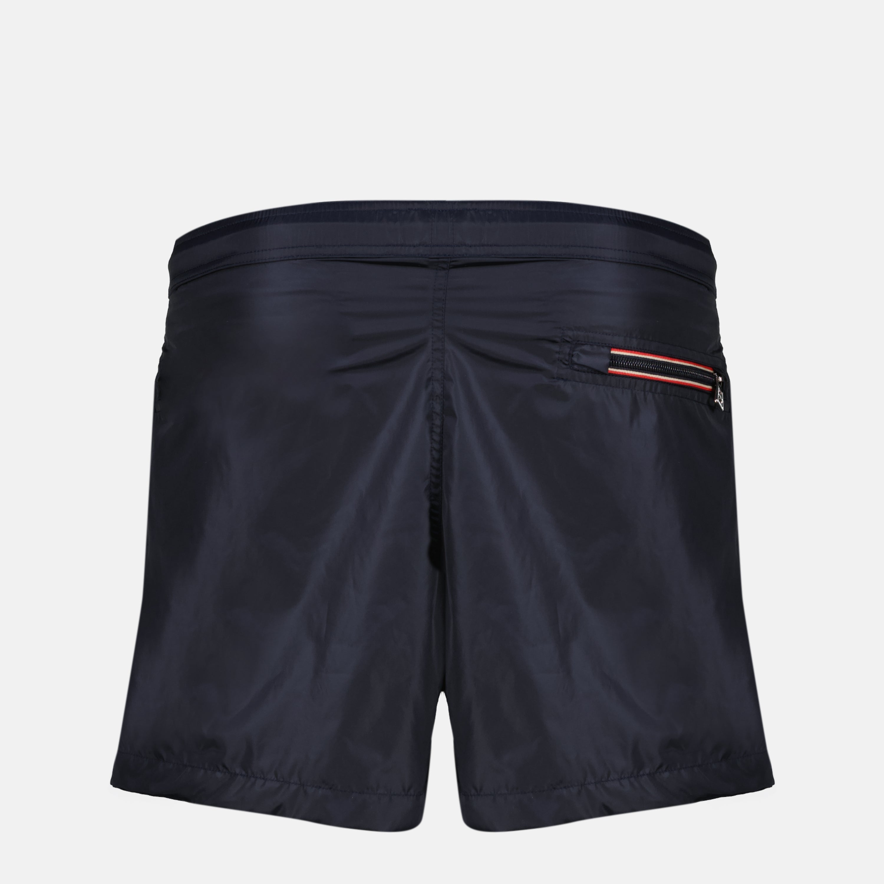 Image of Blue Bathing Suit with Black Logo by Moncler for Men - Season Spring-Summer 2026 - Back View