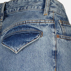 Image of Wide-Leg Vintage Denim Jeans by Mm6 for Women - Season Autumn-Winter 2025 - Detail View 2