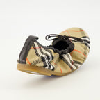 Image of Fawn Check Beige Ballerinas by Burberry for Women - Season Spring-Summer 2026 - Back View