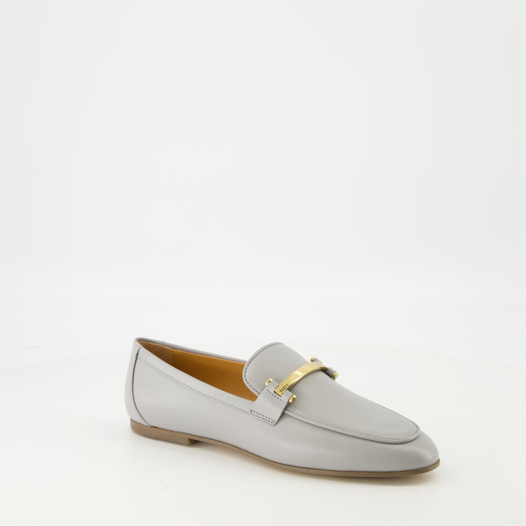 moccasins, Tod's, blue-grey shoes, slip-on footwear, leather shoes