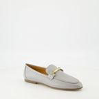 Image de mocassins en cuir lisse de Tod's pour femmes - Saison printemps-été 2025 - Vue avant droite trois-quarts