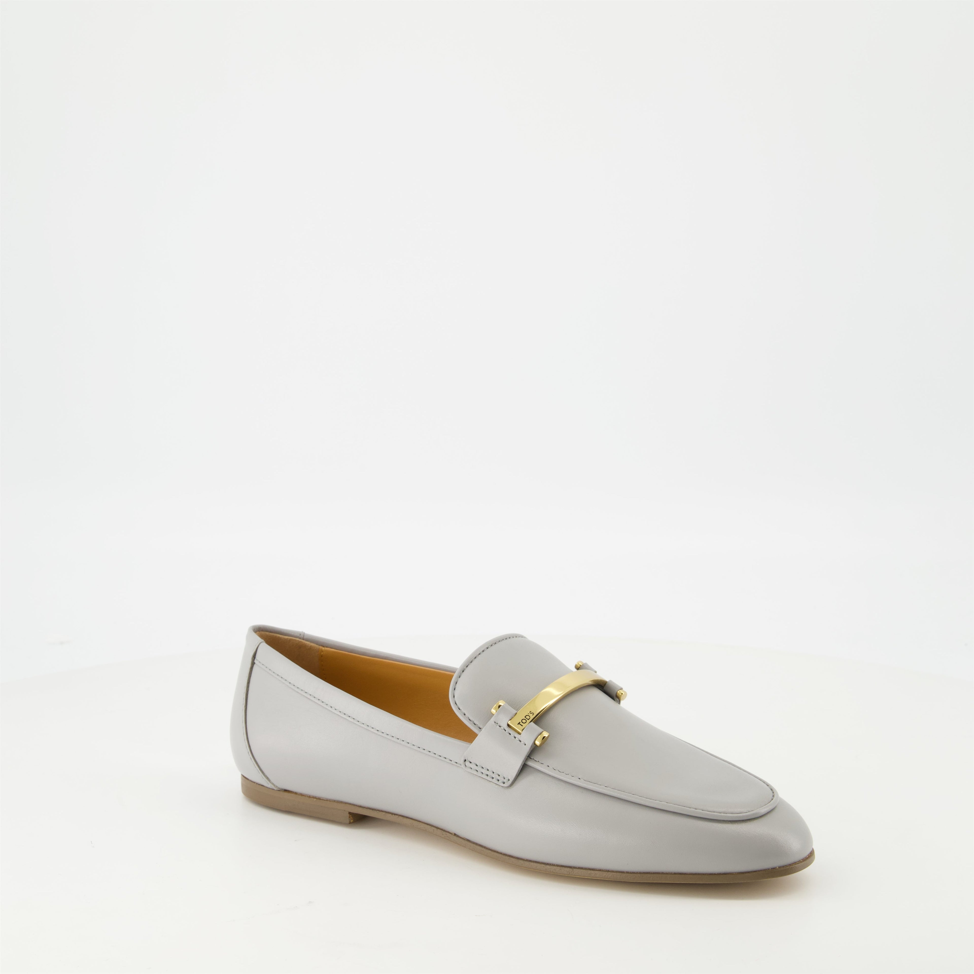 moccasins, Tod's, blue-grey shoes, slip-on footwear, leather shoes