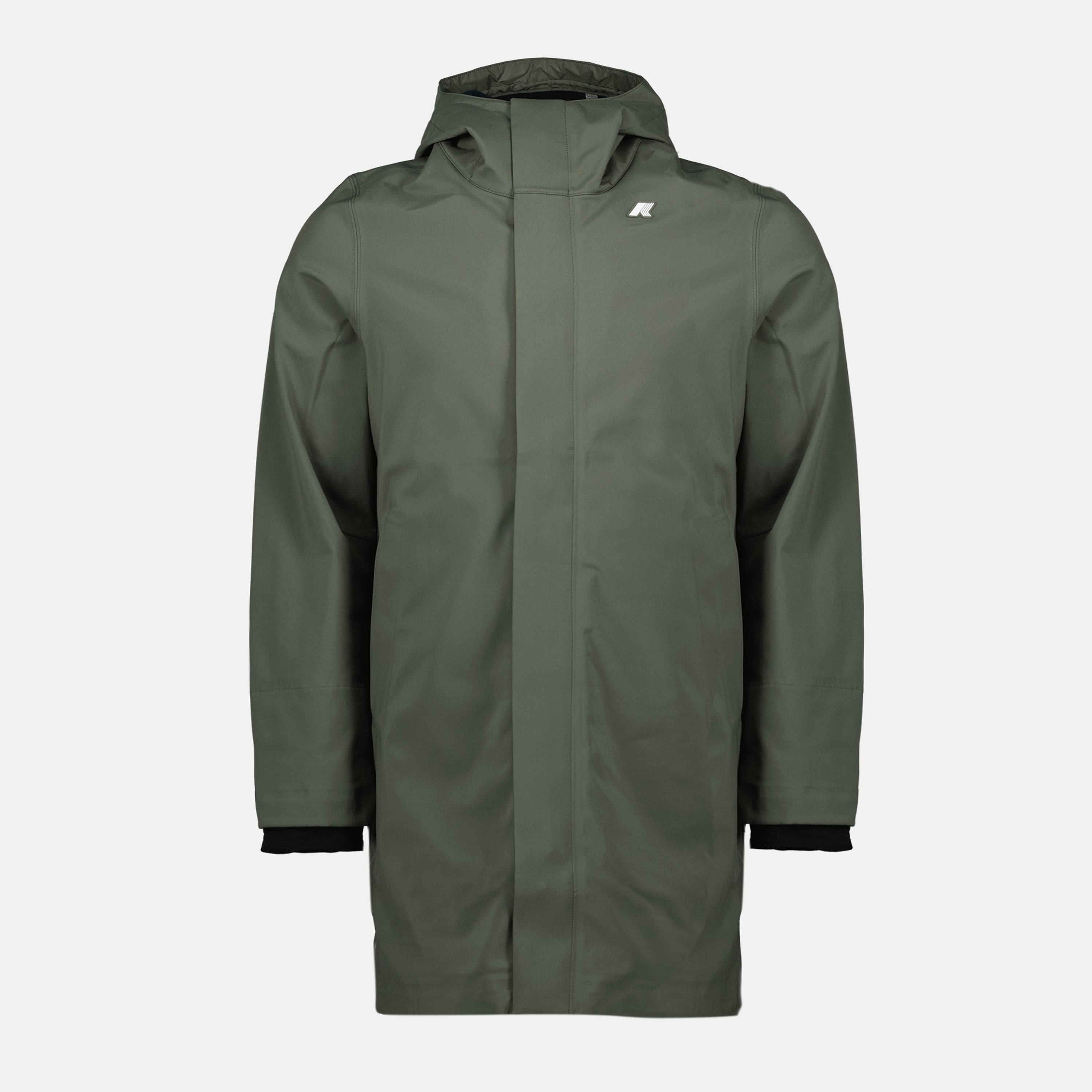 K-Way parka, long parkas, green parka, men's outerwear, waterproof jackets