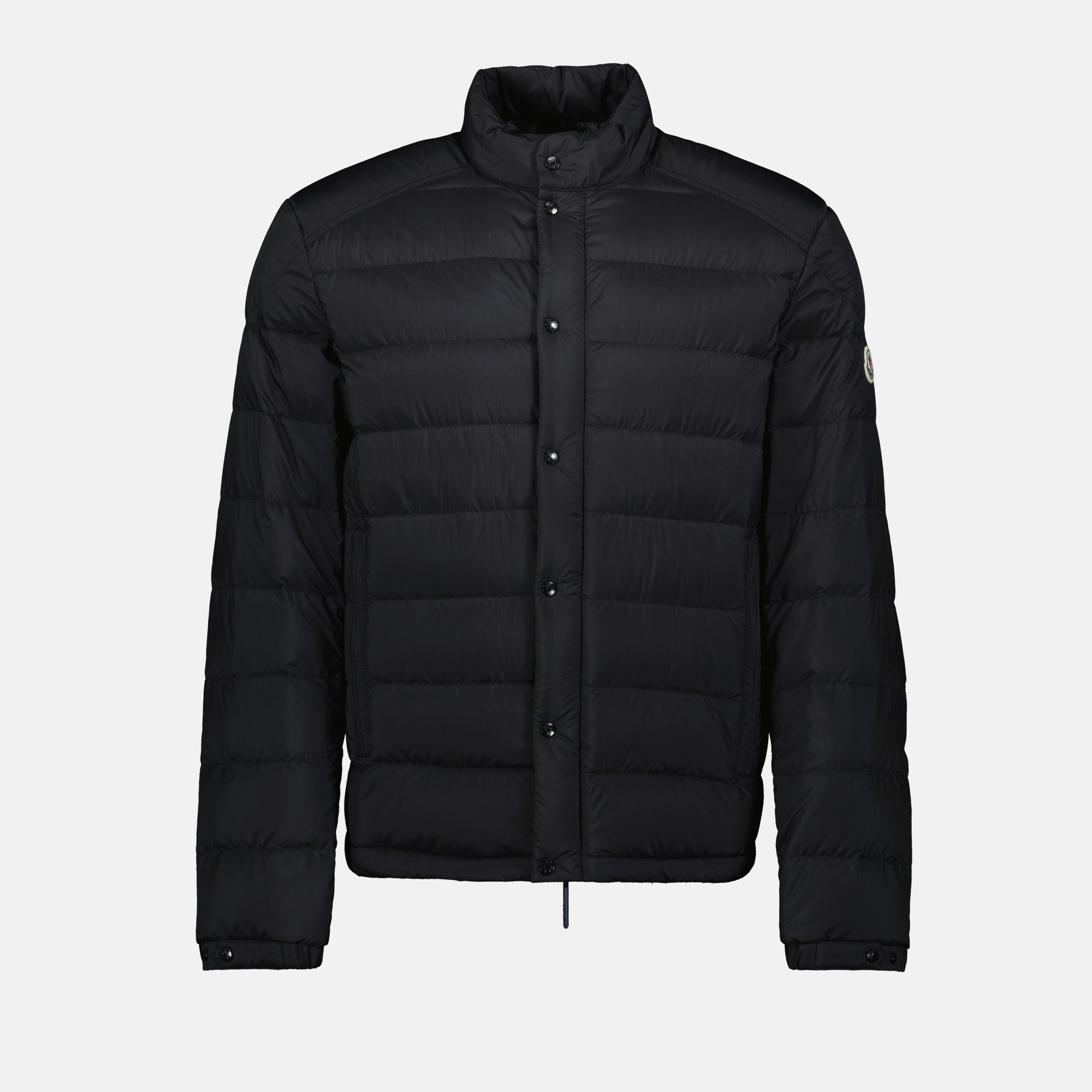 Moncler down jacket, black nylon jacket, men's outerwear, quilted jacket, Spring-Summer 2025