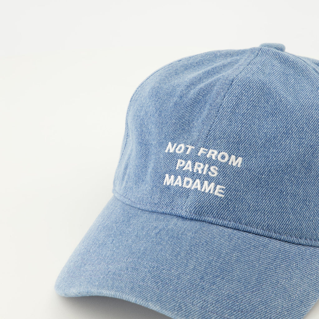 Denim-Cap mit Slogan