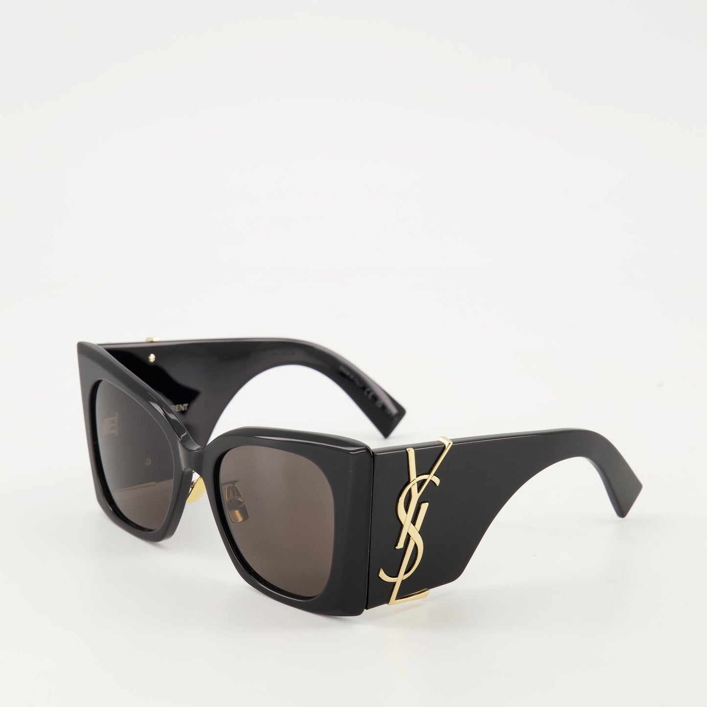 Saint Laurent sunglasses, black acetate sunglasses, square sunglasses, luxury eyewear, unisex sunglasses