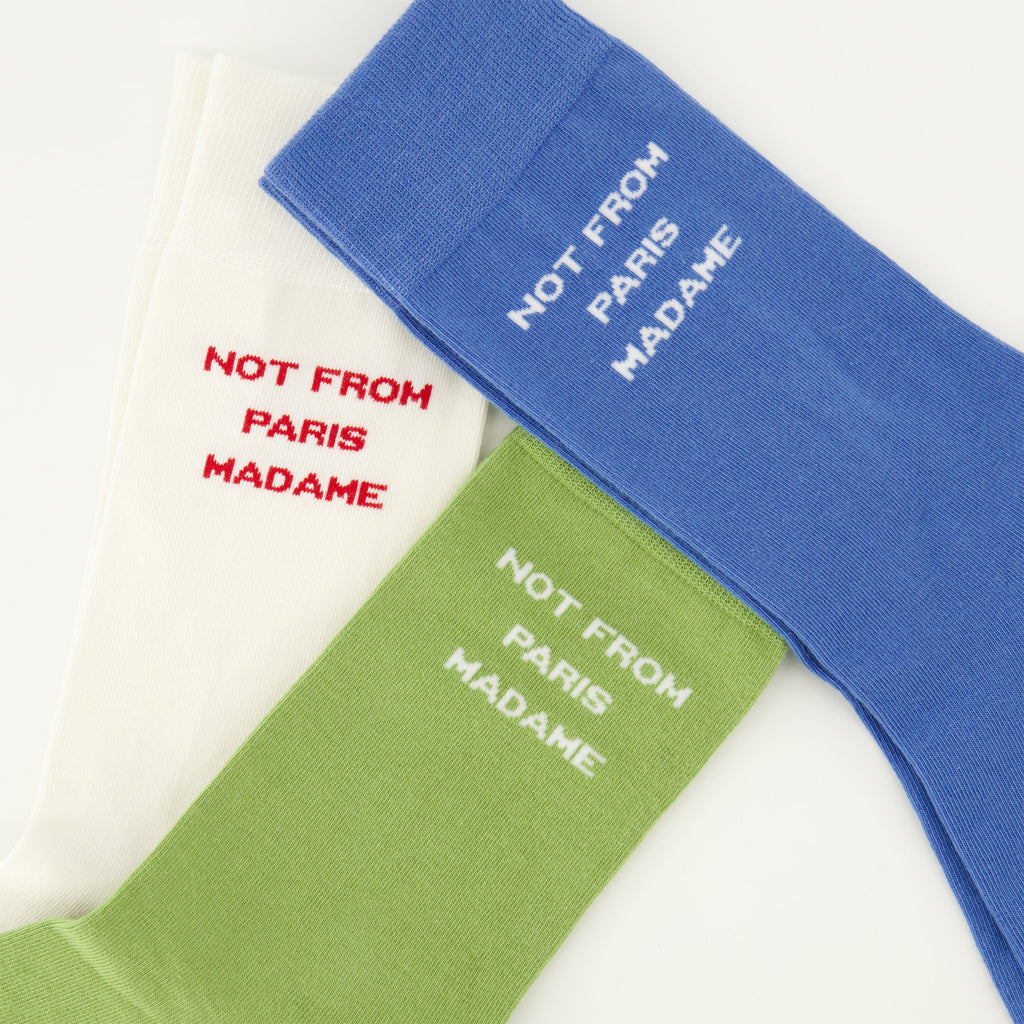 Conjunto de 3 Meias com Slogan - Drôle de Monsieur