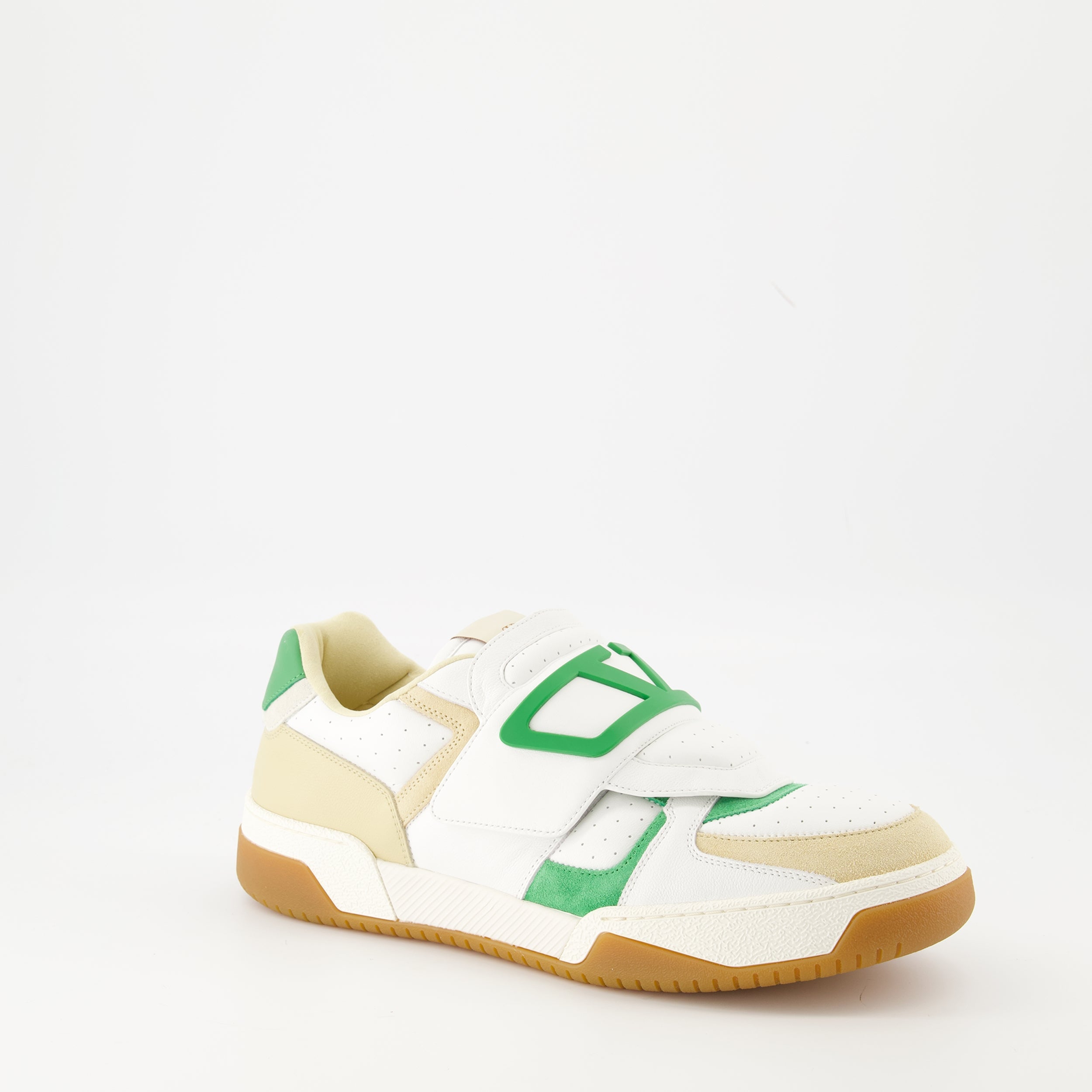 Valentino Garavani sneakers, green sneakers, premium leather footwear, non-slip sneakers, VLogo sneakers