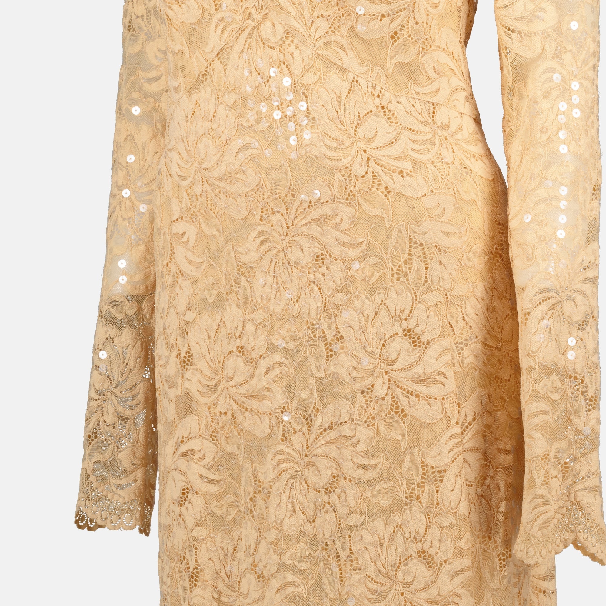 Rabanne Lace Dress | Tan | Size 40 | Shopbop Rabanne Lace Dress | Tan | Size 40 | Shopbop