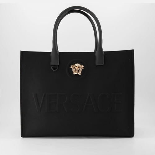 La Medusa Black Canvas Tote