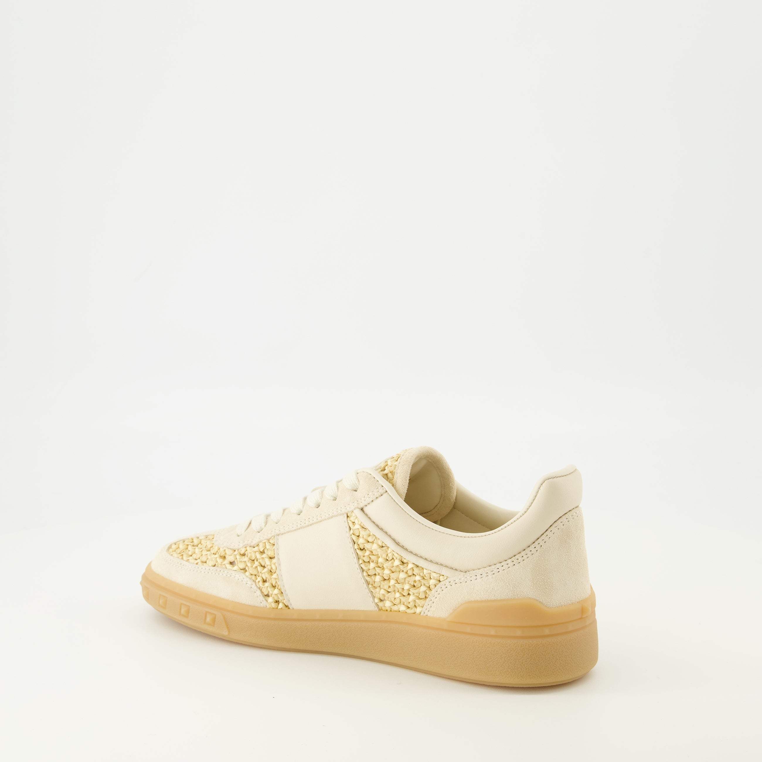 Upvillage Beige Raffia Sneakers - Valentino Garavani - Women | WE
