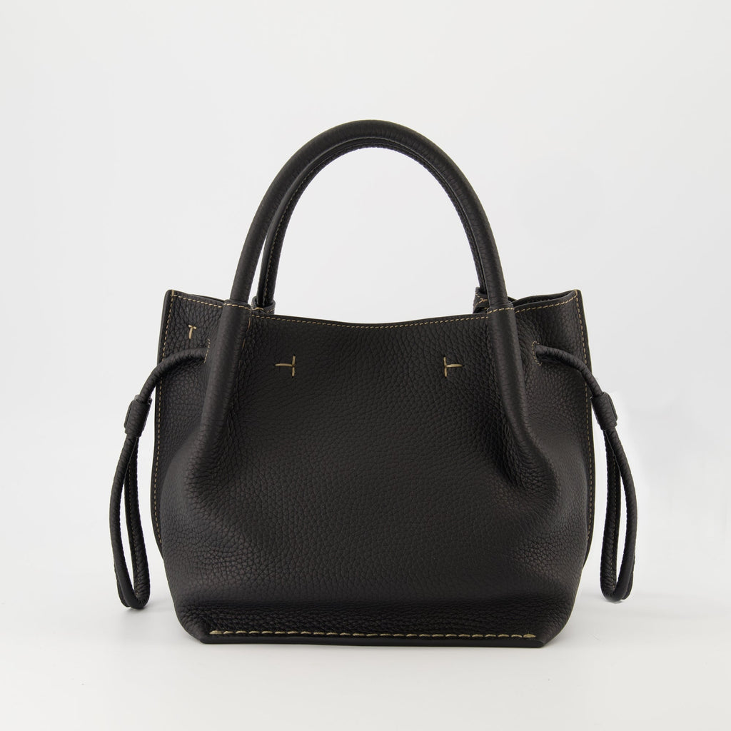 Tod's bucket bag, black leather bag, grained calf leather, Italian designer accessories, Fall-Winter 2025 collection