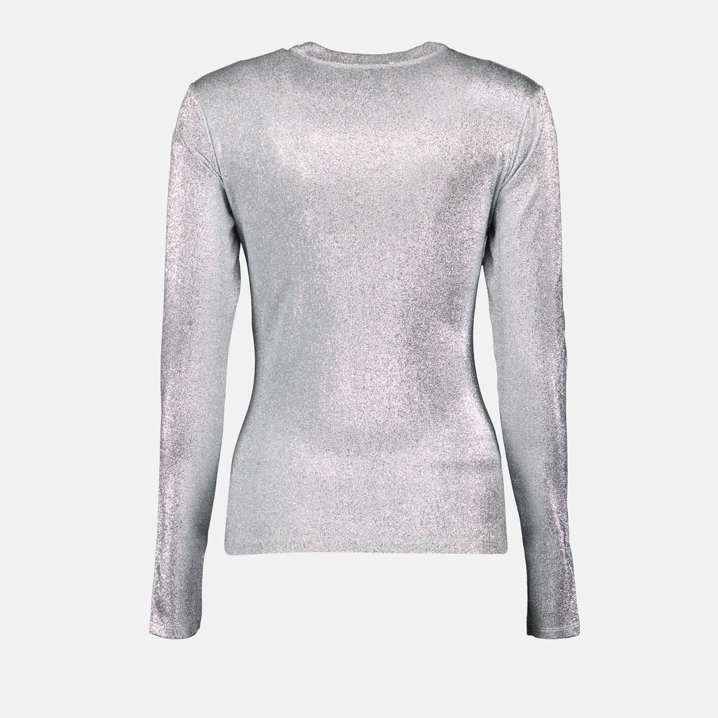 여성을 위한 라반느의 룰렉스 실버 드레이프 탑 이미지 - 2024 가을-겨울 시즌 - 상세 보기 2