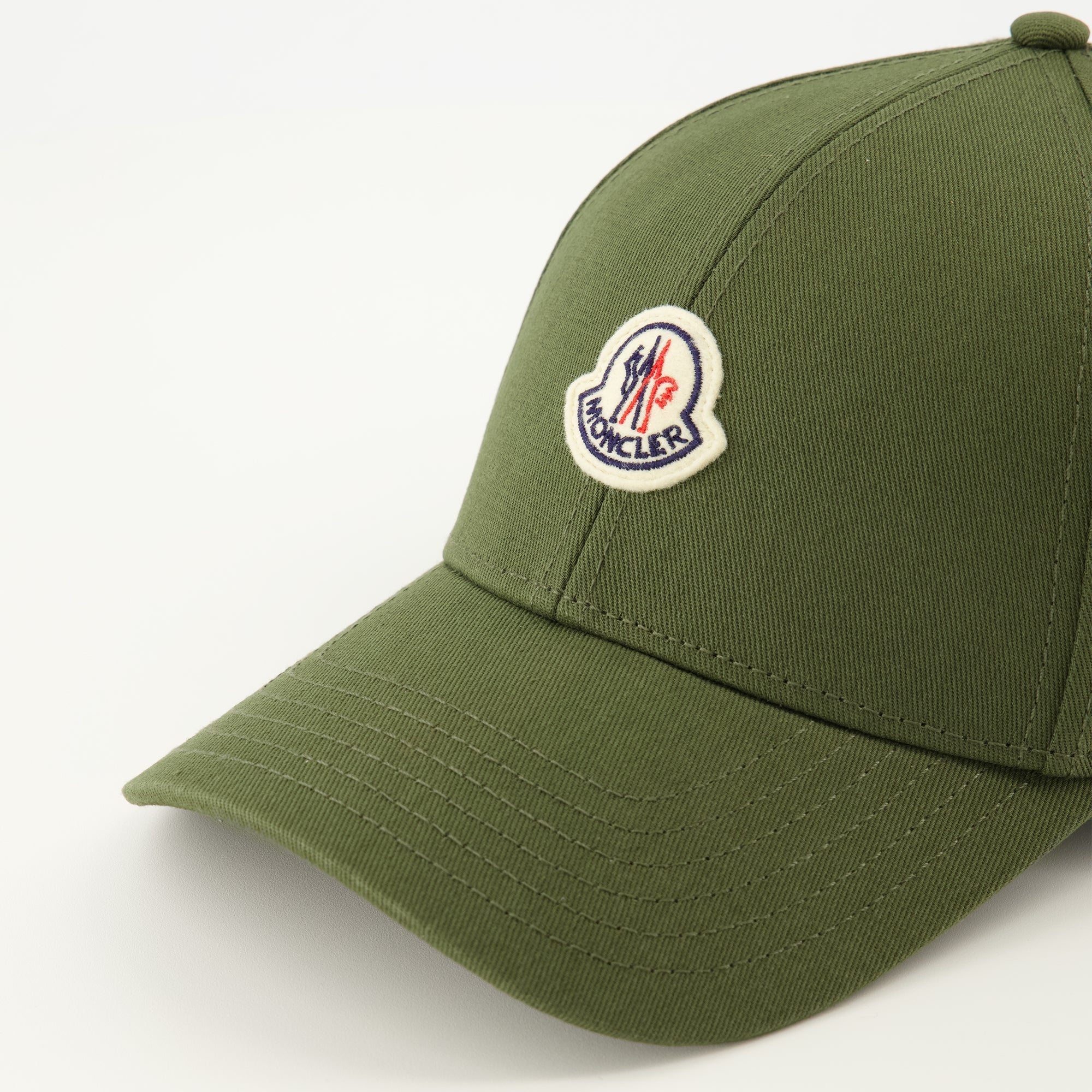 Image of Kaki Logo Cap by Moncler for Men - Season Spring-Summer 2026 - Detail View 2