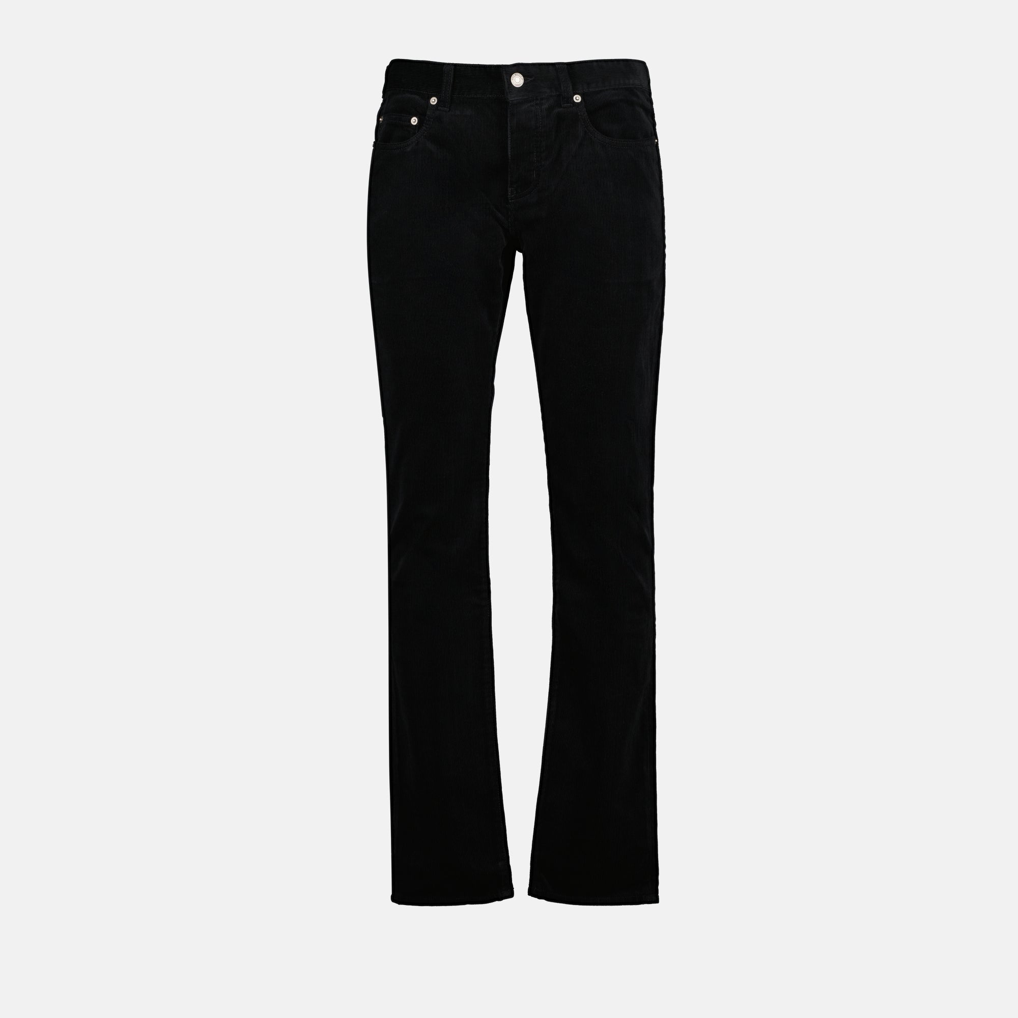 Imagen de Jeans de Pana Negros de Saint Laurent para Hombres - Temporada Otoño-Invierno 2024 - Vista Frontal