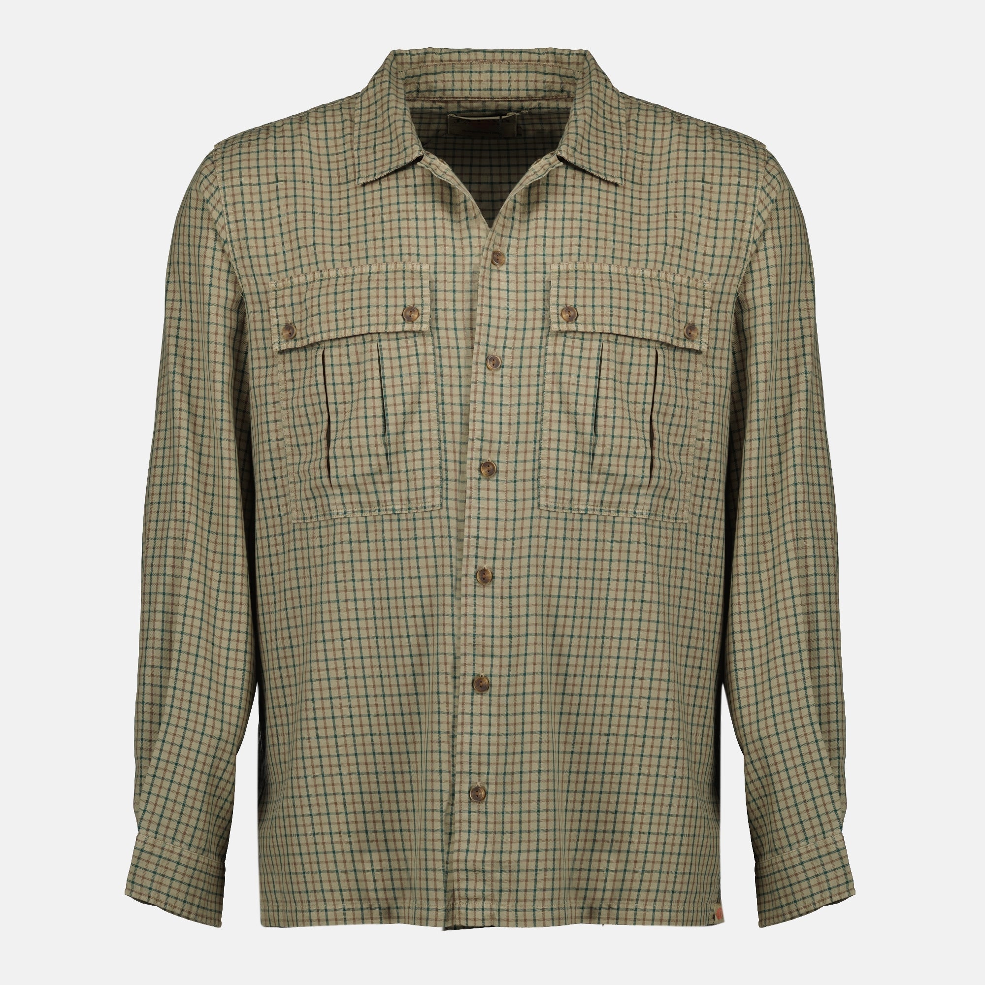 checkered shirt, Japan Rag, Autumn-Winter 2025, cotton shirt, khaki shirt