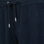 Imagen de pantalones cortos de rizo de algodón azul marino de Moncler para hombres - Temporada Primavera-Verano 2025 - Vista de detalle 8