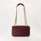Loulou bag, Saint Laurent accessory, bordeaux handbag, luxury bags, designer handbags