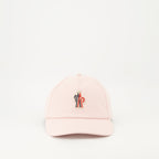 Imagen de gorra de gabardina de algodón rosa de Moncler Grenoble para mujeres - Temporada Otoño-Invierno 2024 - Vista trasera