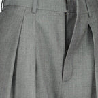 Image of Wide Leg Wool Pants by Saint Laurent for Women - Season Spring-Summer 2025 - Detail View 5