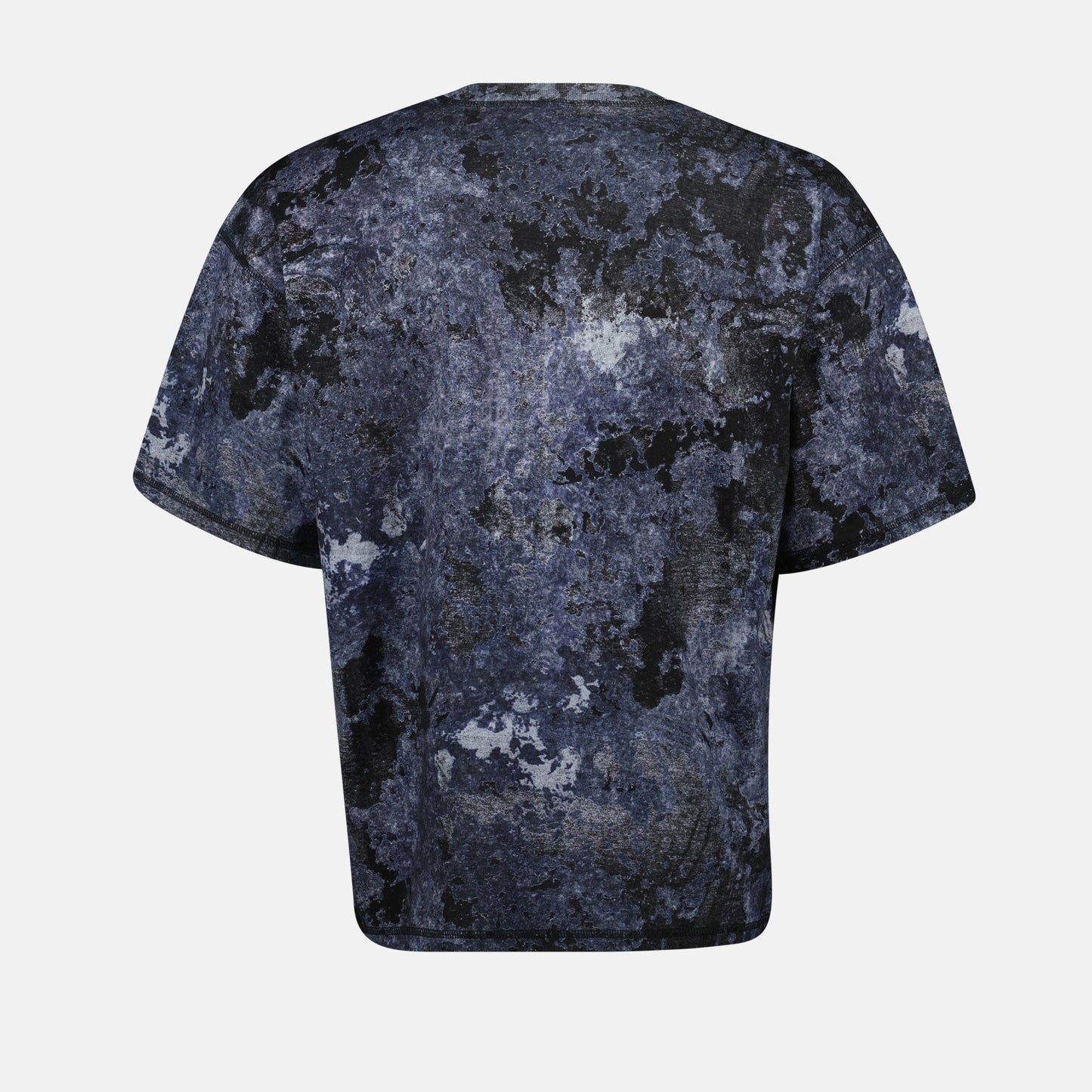 T-Boxt-R12, marbled blue tee, oversized cotton T-shirt, Spring-Summer 2025, casual elegance