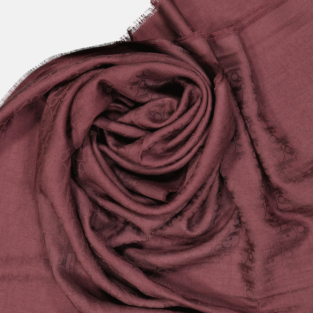 Dior scarf, wool and silk scarf, Bordeaux accessory, autumn fashion, luxury fashion scarf