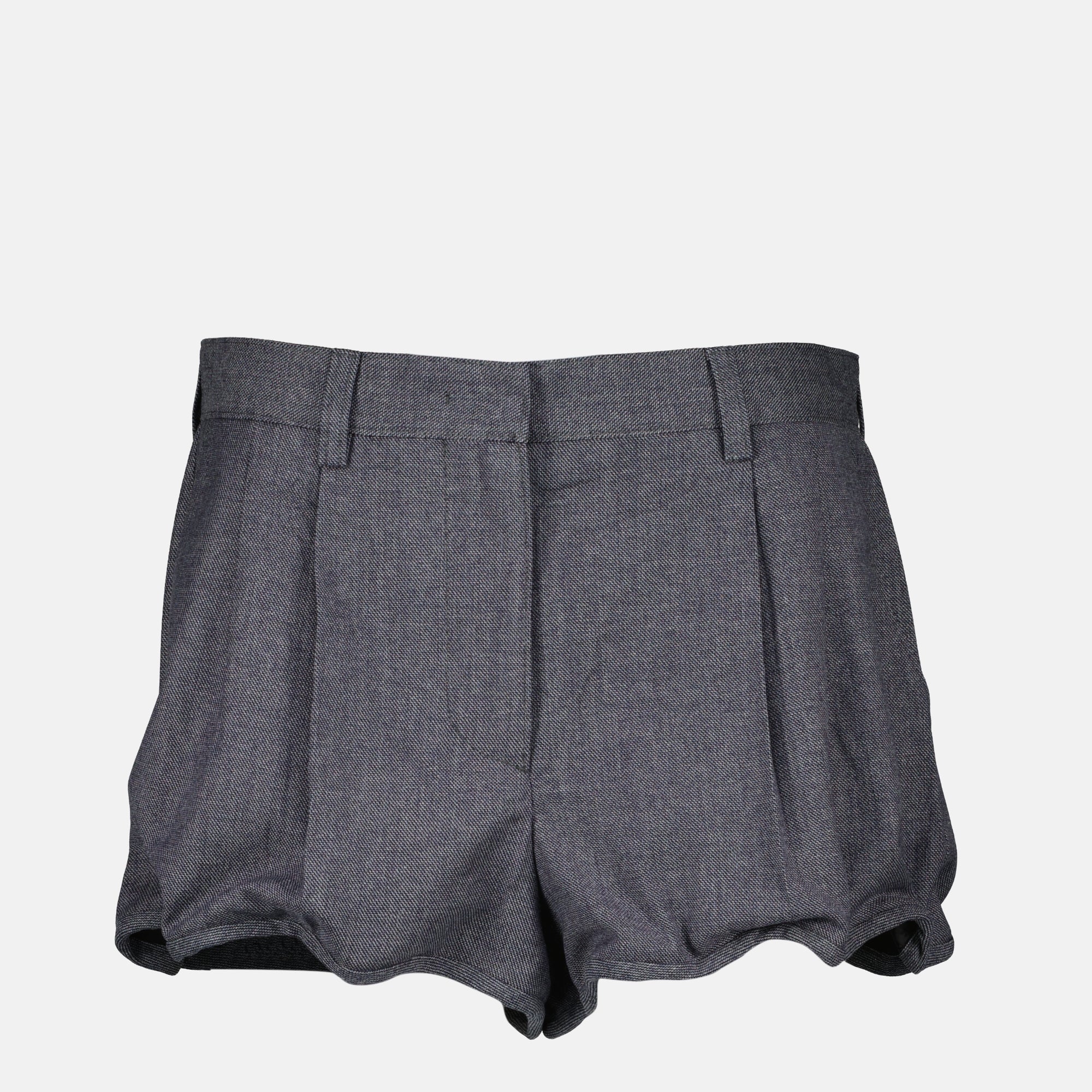 Prada shorts, satin shorts, grey shorts, women's fashion, spring summer collection