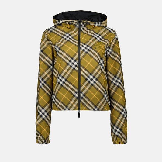 reversible jacket, plaid windbreaker, khaki jacket, women's jacket, autumn-winter fashion