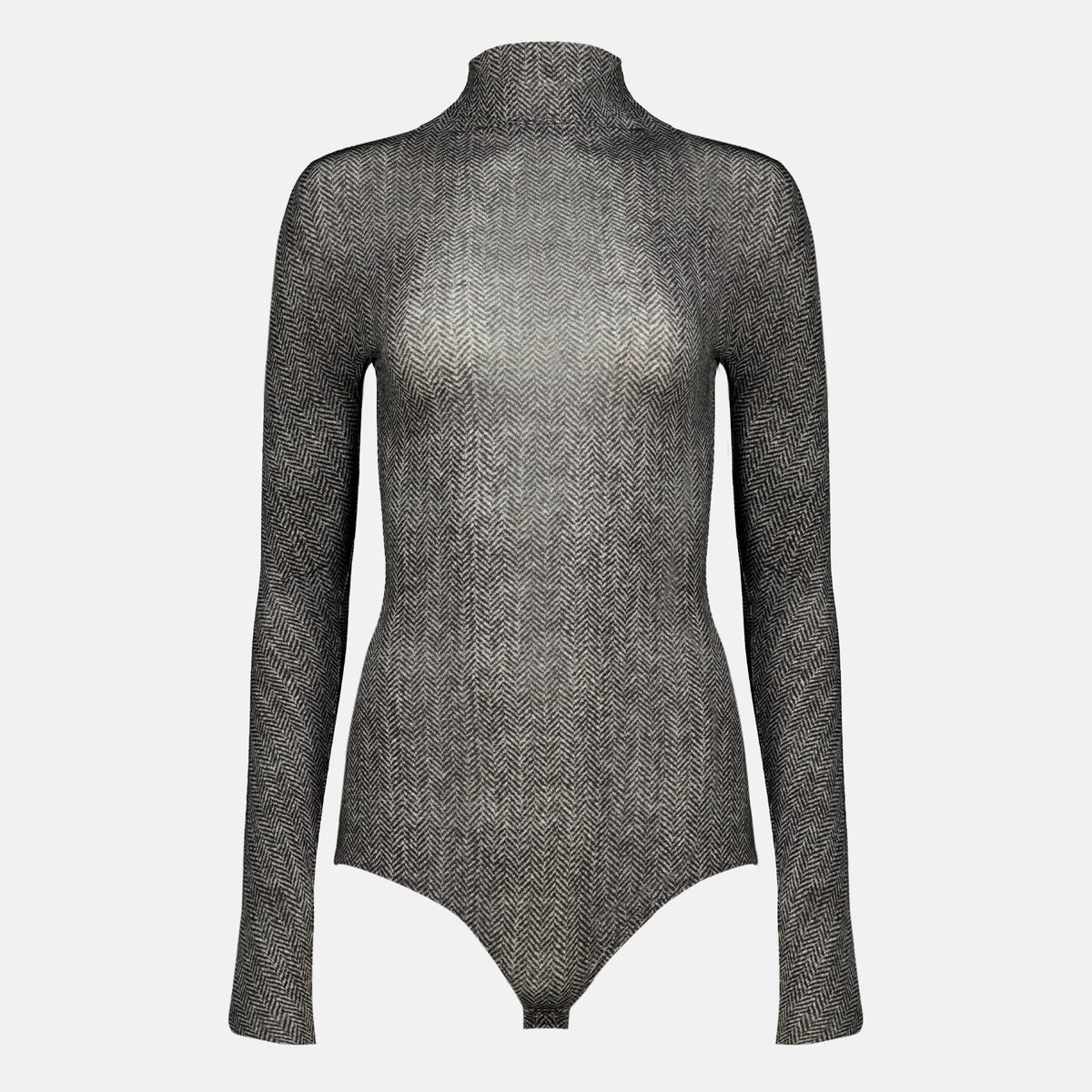 Body in viscosa con motivo chevron