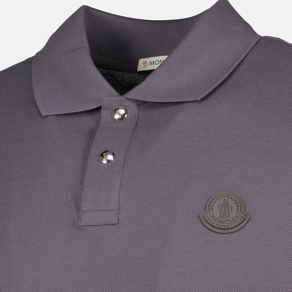 Imagem de Polo de Algodão com Logotipo da Moncler para Homens - Temporada Primavera-Verão 2026 - Detalhe 1