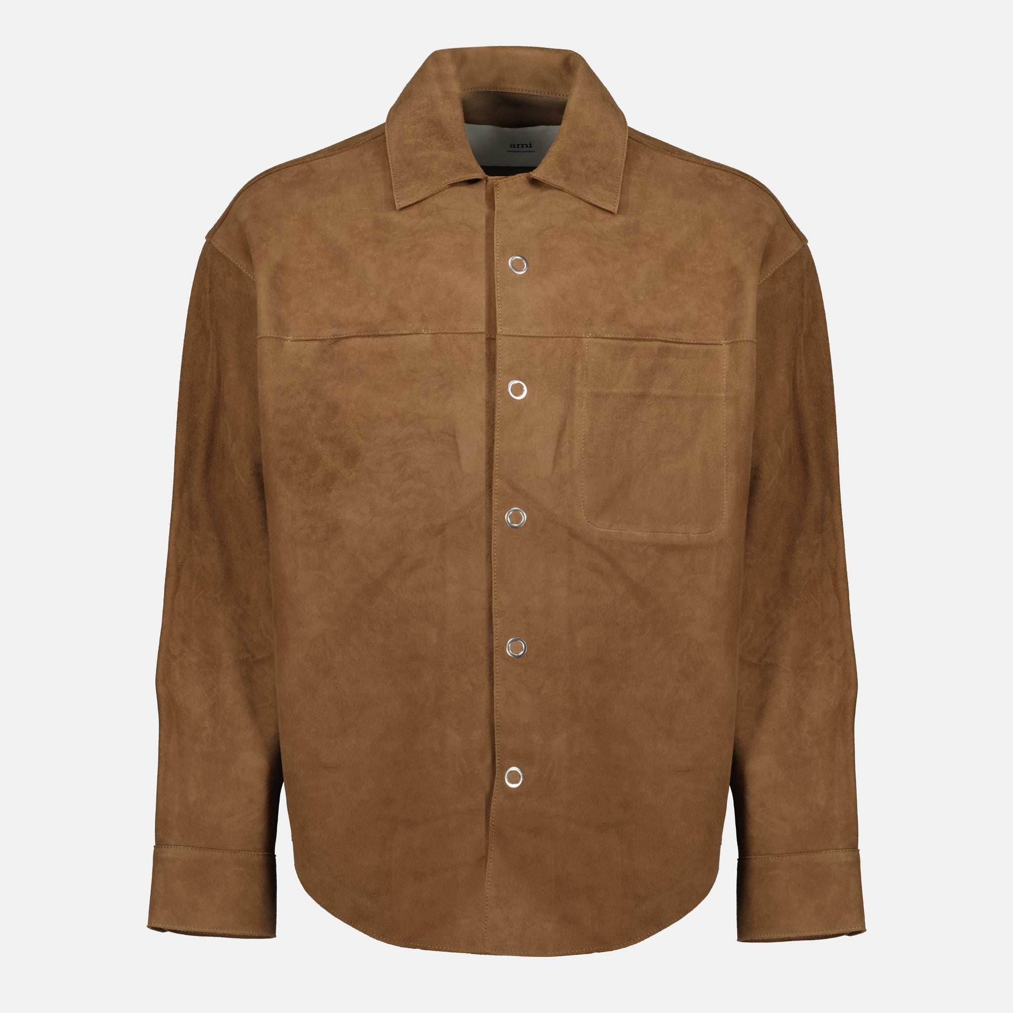 suede leather shirt jacket ami paris 15586451259772