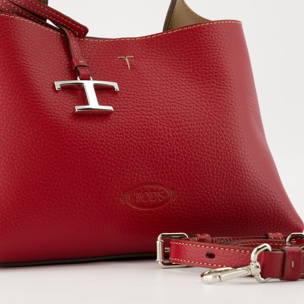 Tod's Micro Bag, red leather bag, grained calfskin bag, Autumn-Winter 2025, luxury accessories