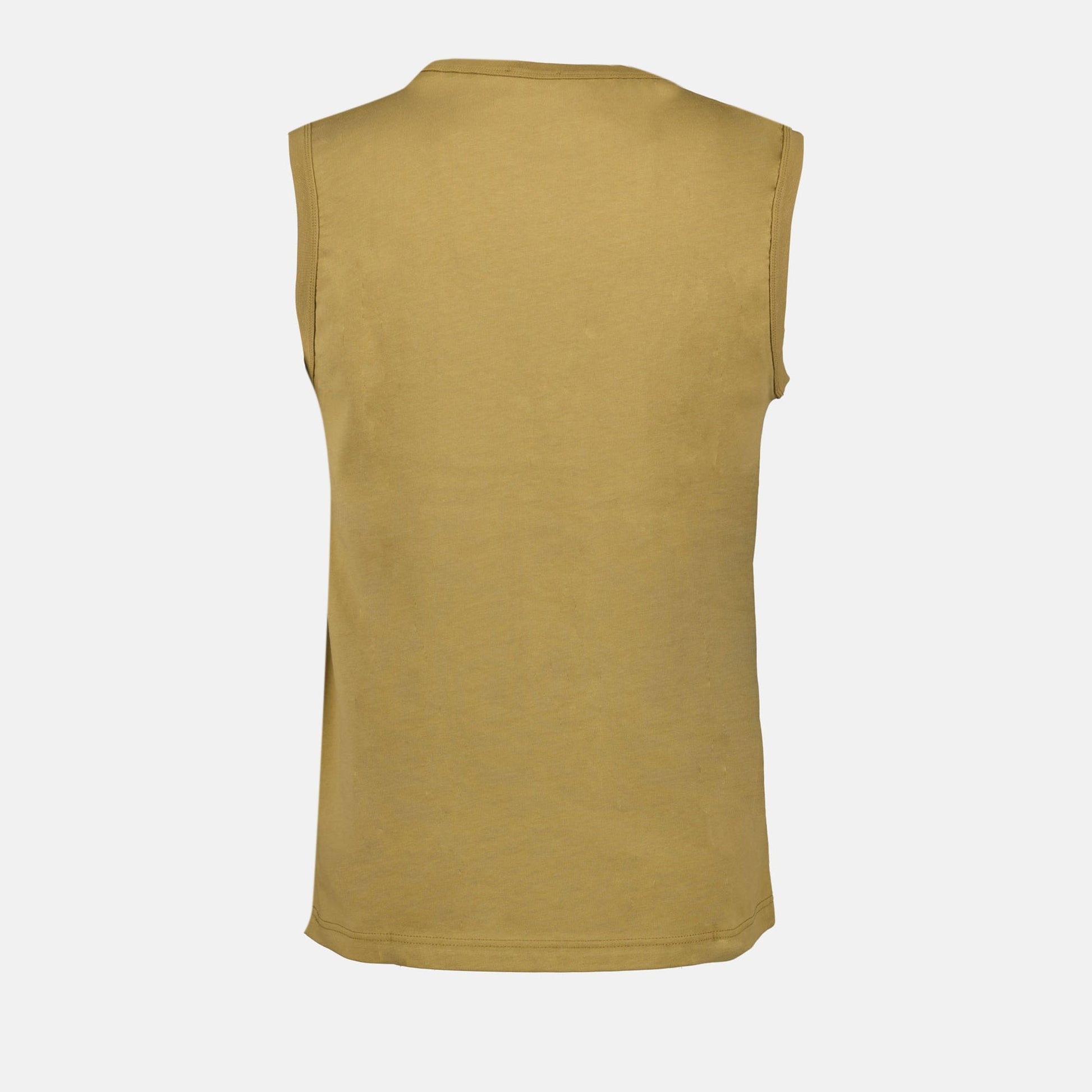 Diesel tank top, Kaki green top, Autumn-Winter 2024, sleeveless cotton, luxury casual wear