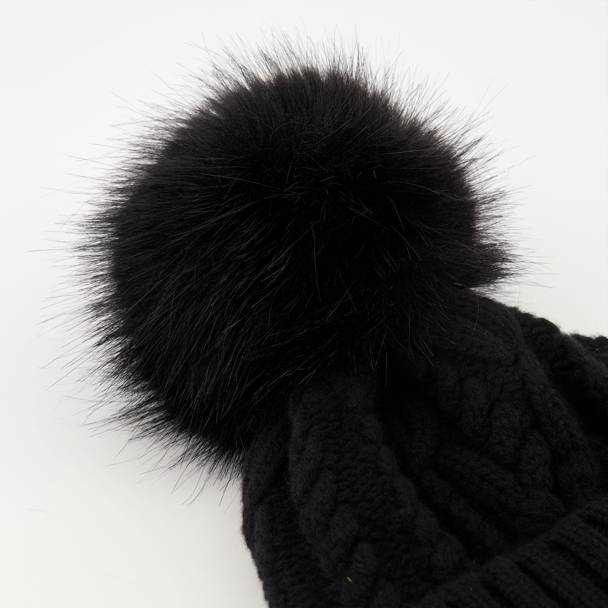 cashmere beanie, Moncler beanie, black pompom hat, women's winter accessories, luxury knitwear