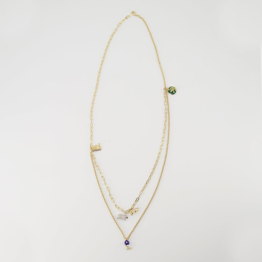 Burberry necklace, charm double ring, gold accessories, pendant necklace, Autumn-Winter 2025