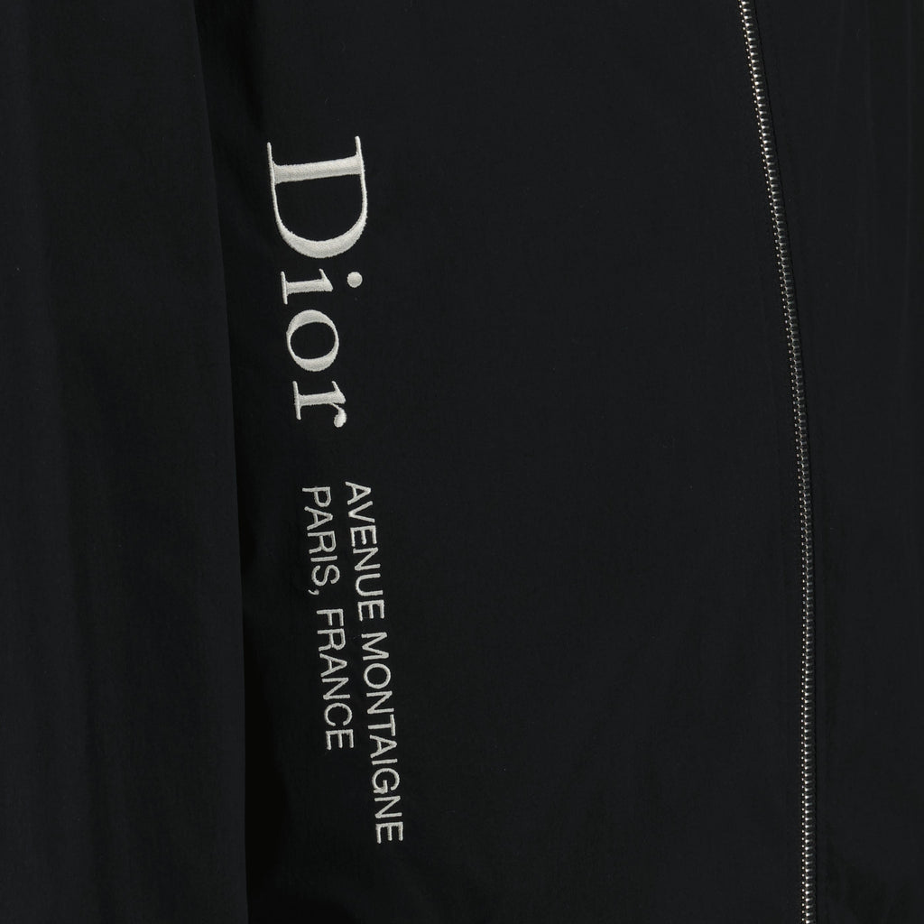 Black Zipped Jacket with Dior Embroidery