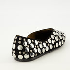 Imagen de las Ballerinas Jane en Ante Negro de Khaite para Mujeres - Temporada Primavera-Verano 2026 - Vista trasera