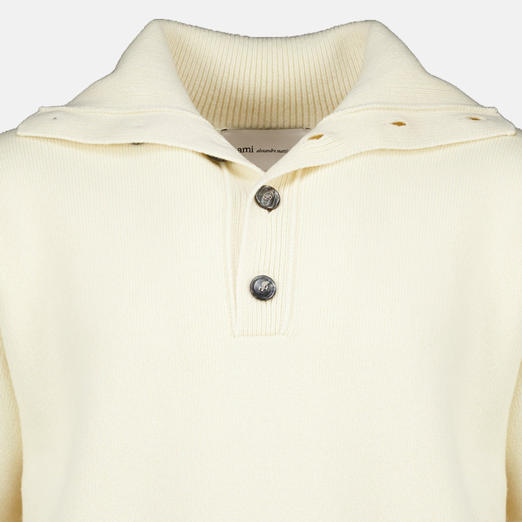 Sweater Branco de Gola Alta