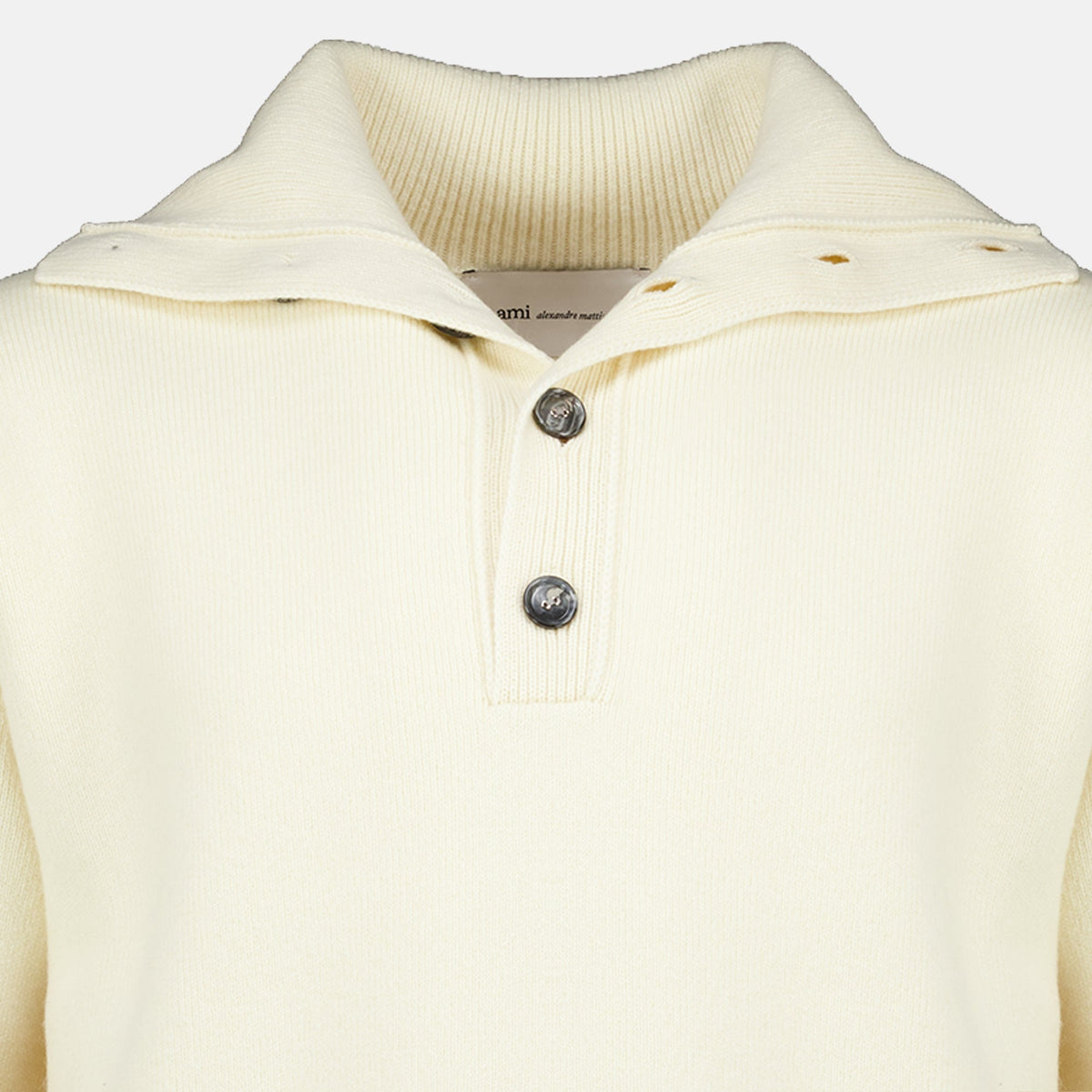 Sweater Branco de Gola Alta