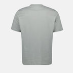 Diesel T-shirt, T-Adjust-Bigoval, blue-gray T-shirt, embossed logo tee, cotton T-shirt