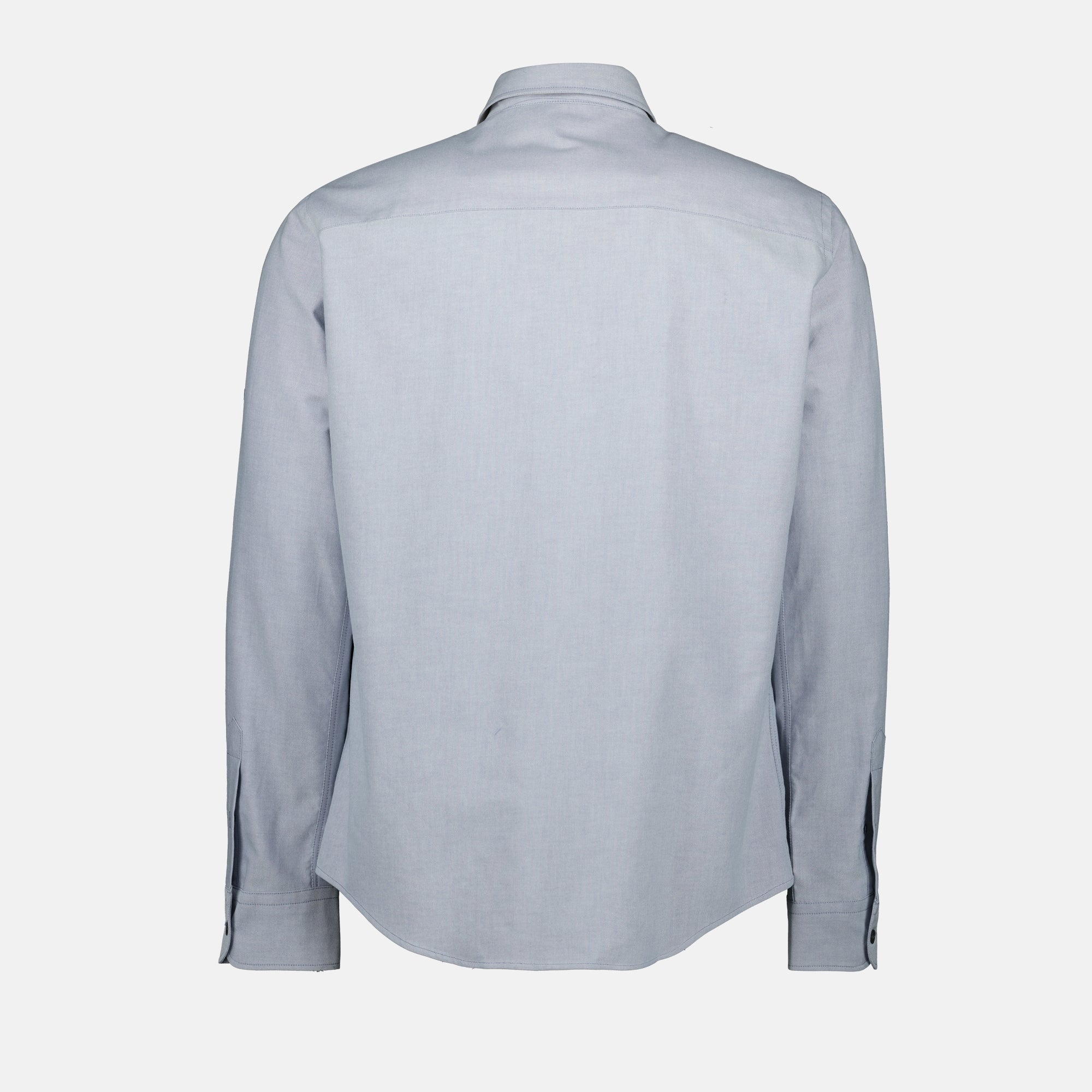 blue grey shirt, AMI PARIS shirt, unisex fashion, classic cotton shirt, heart icon shirt