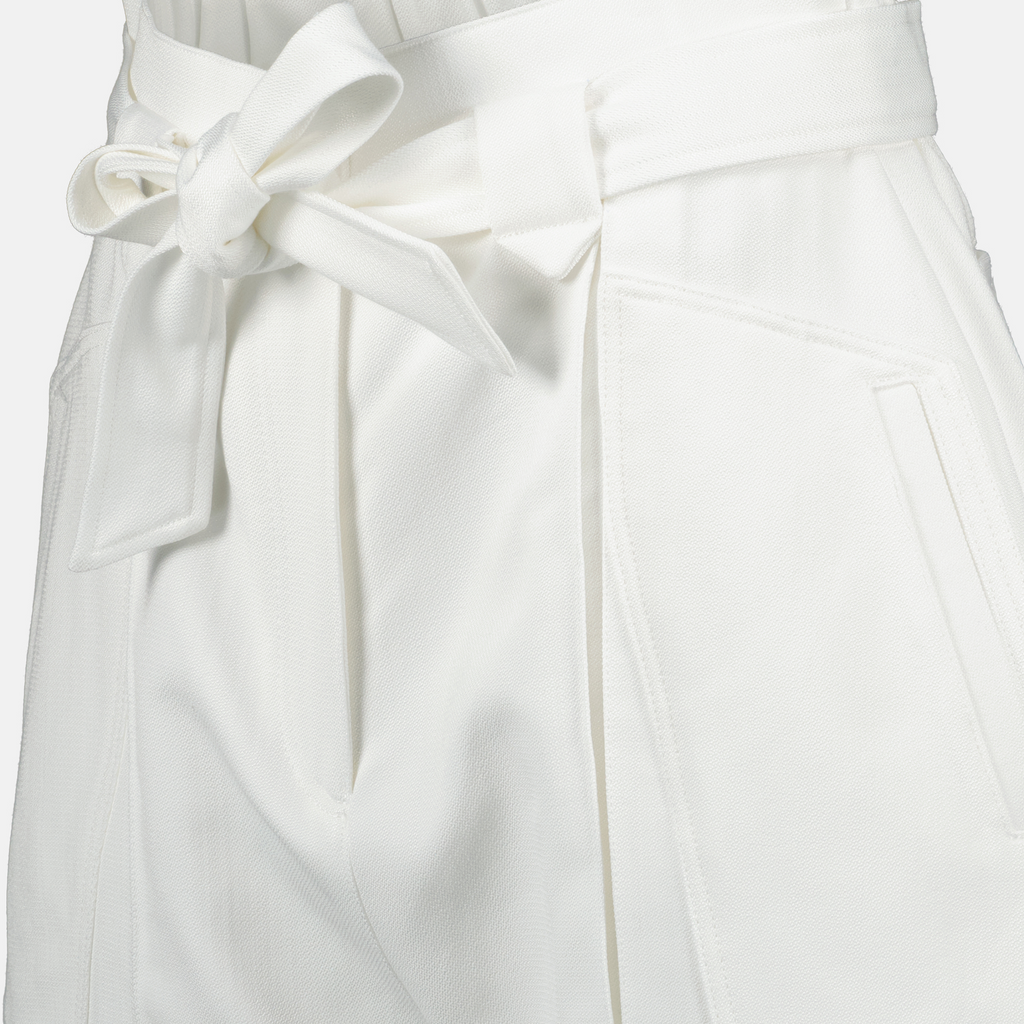 Hanno white shorts, Iro cotton shorts, adjustable waist shorts, women's summer shorts, chic white shorts