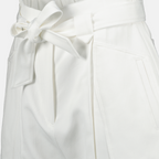 Hanno white shorts, Iro cotton shorts, adjustable waist shorts, women's summer shorts, chic white shorts