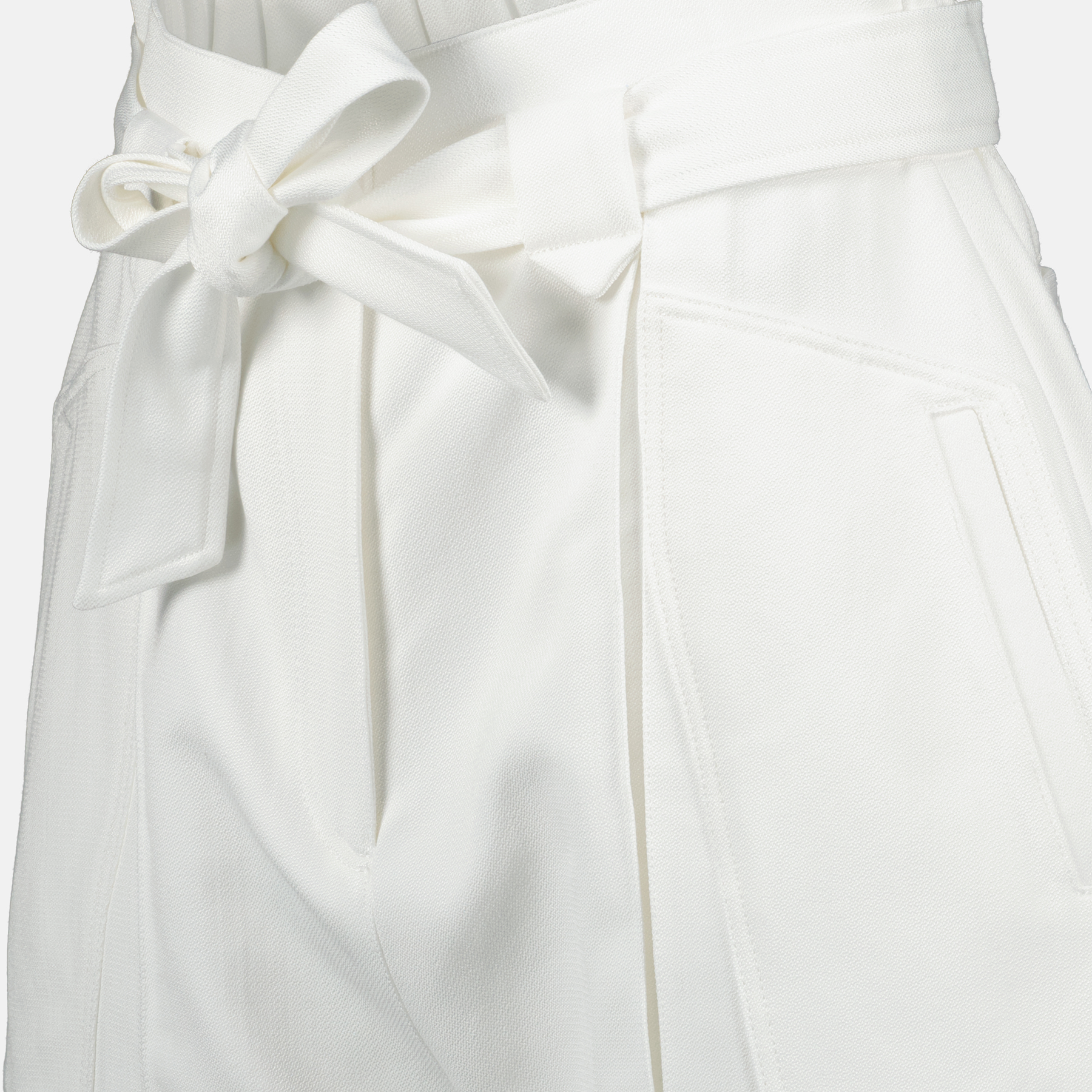 Hanno white shorts, Iro cotton shorts, adjustable waist shorts, women's summer shorts, chic white shorts