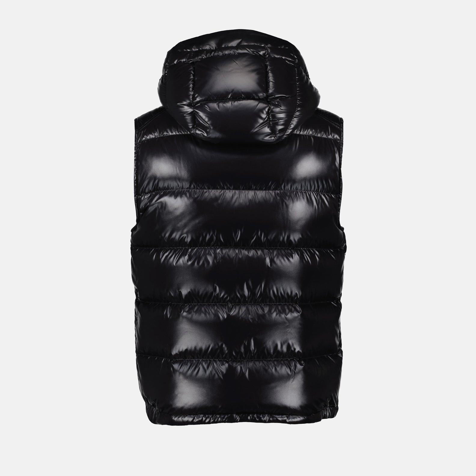 Moncler, sleeveless down jacket, black nylon jacket, Autumn-Winter 2024, luxury outerwear